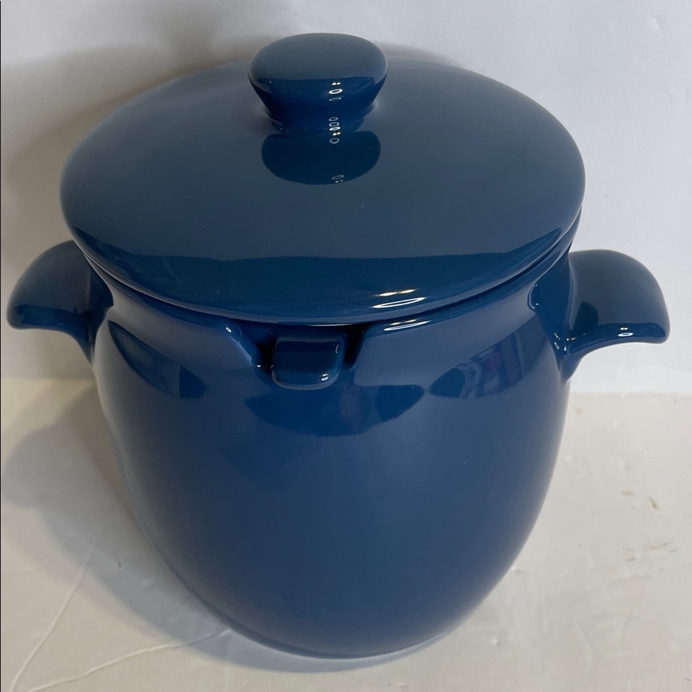 Omnibus Teapot Blue Mid-Century Modern Tea Steeper Japan *Vintage